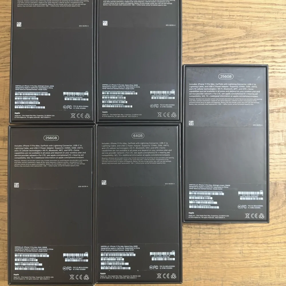 Apple iPhone 11 Pro & Pro Max Original Empty Box (64GB / 256GB)